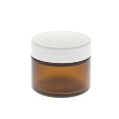 Braunglastiegel mit Kunststoff Deckel 50ml Leerer Tiegel, Kosmetex Glasdose aus Braunglas 
