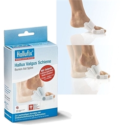 Hallufix, Hallux Valgus Schiene Bandage mit Mittelfuß Pelotte für Tag und Nacht 