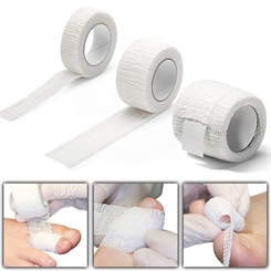 3x Mix Zehenbinde Rinki - 4meter, Kosmetex Zehen Verband fixieren, elastisch selbstklebend fixierend zum Zeh verbinden 