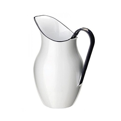 Klassische Wasser-Kanne, Kosmetex Wasser-Krug aus Stahlblech Emaille glasur perfekte Ergänzung für Fußbadeschüssel. 