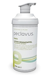 Peclavus Basic Lotion Granatapfel, Fusspflegelotion gegen Hornhautbildung, 500 ml mit Spender