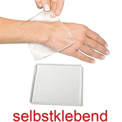 1x Platte Smart Gel Druckschutzplatte Kosmetex aus Gel selbstklebend, quadratisch, dick, klar, 4mm 