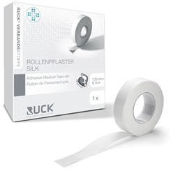 Ruck Rollenpflaster silk, Pflaster zum Fixieren, 9 mtr. 1,25 cm breit