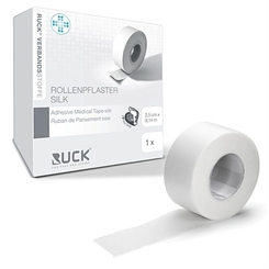 Ruck Rollenpflaster silk, Pflaster zum Fixieren, 9 mtr. 2,5 cm breit