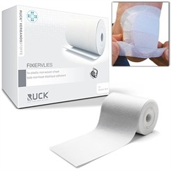 Ruck Fixiervlies, Pflaster zum Fixieren von Druckschutz, Hautfreundlich, 10 mtr. 10 cm