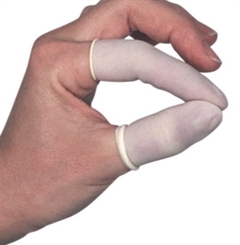 Fingerlinge Kosmetex, Latex Gr. 4 (L) groß, Einweghandschuhe aus Gummi, 100 Stück 