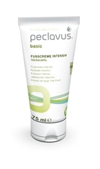 Peclavus Basic Fußcreme intensiv, Fusspflege mit Teebaumöl für trockene Füsse, 100ml 75 ml