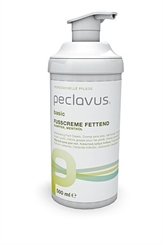 Peclavus Basic Fußcreme fettend, Fettpflege Fußpflegecreme für rissige Fußhaut 500 ml