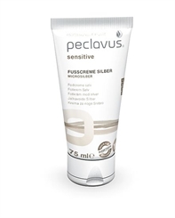 Peclavus Sensitive Fußcreme Silber Fußpflegecreme, antibakteriell, 100ml 75 ml