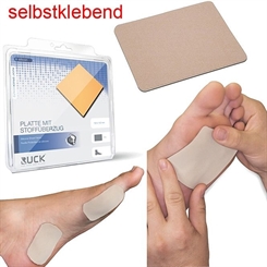 RUCK silc Platte mit Stoffüberzug, groß, Druckschutzpflaster selbstklebende Druckschutz Platte, 10x15 cm 
