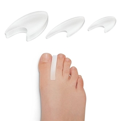 Gel Zehenteiler, weiches Gel, Trennung der Zehen, Kosmetex Druckschutz Polster zwischen den Zehen, 4 Stck. Groß