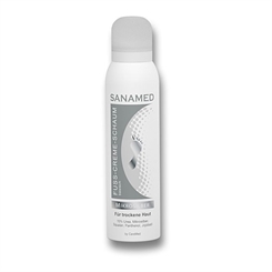 Sanamed Fuß-Creme-Schaum Mikrosilber, Fußschaum Schaum- Fußcreme bei sehr trockener Haut 