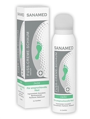 Sanamed Fuß-Creme-Schaum Jade Fußschaum für anspruchsvolle Haut, mit 5% Urea, 50ml 