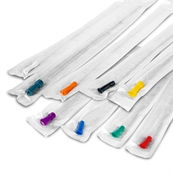 10x flexible Einlaufhilfen Kosmetex mit Luer-Lock u. m. Farbcode #VARINFO 