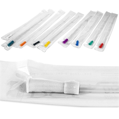 10x flexible Blasen Einlaufhilfe Kosmetex mit gebogener abgerundeter Spitze u. Farbcode CH 12 - Weiß CH 12 - Weiß