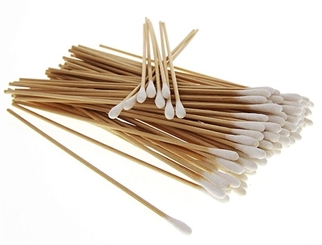 15 cm oder 23 cm Watteträger, Kosmetex Wattestäbchen, Holzstab mit Wattekopf 