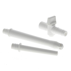 3-teilige Ersatzgarnitur (Absperrhahn, Mutterrohr, und Klistierrohr) für den Irrigator, Kosmetex 3-tlg. Garnitur