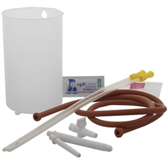 Irrigator Set Kosmetex mit Schlauch, Hahn, Mutterrohr, Gleitgel, Einlaufbecher, Darmrohr, Klistiere, Anleitung für Einlauf 