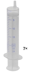 Einmal-Spritzen, mit Luer Ansatz steril, latexfrei 7× 20 ml