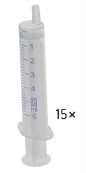 Einmal-Spritzen, 15 Stück a 5 ml steril, latexfrei 15× 5ml