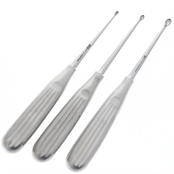 Scharfer Löffel nach Volkmann, Kosmetex Hautschaber, Zystenlöffel, Zystenschäler, 4 mm