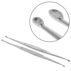Scharfer Löffel nach Willinger, 2mm, 3mm, 4mm, Kosmetex Schaber, Zystenlöffel, Zystenschäler 