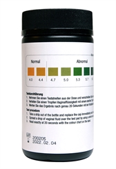 Farbfixierte Indikator-Streifen Test 100 Stck. Indikatorstäbchen Kosmetex zur Vaginal pH-Messung 4 - 7 von Vaginalsekret 