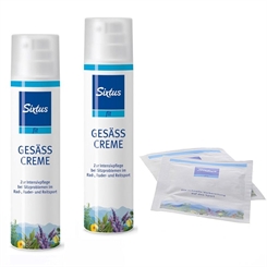 2x Sixtus Sixtufit Gesäßcreme + 2 Proben, Radlercreme, Popocreme, gegen Wundscheuern (nicht nur) im Gesäßbereich 2x 100ml