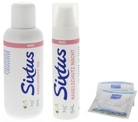 Sixtus Sixtuwohl Nagelschutz Tag + Nacht Set, Schutz vor Nagelpilz. 100+200ml, mit 3 Proben 