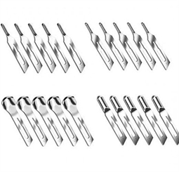 20x Klingen-Set, Hohlmeißelklingen, Figur Nr. 1, 2, 5 und 10, Kosmetex Mediklingen, für Hohlmeißelskalpell 