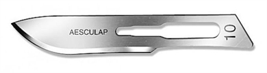 10x Klingen für Skalpell Halter Nr. 3, Aesculap Skalpellklingen Figur 10