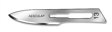 10x Klingen für Skalpell Halter Nr. 3, Aesculap Skalpellklingen Figur 13