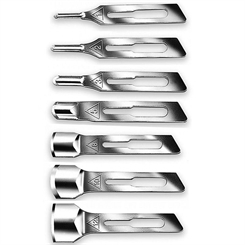 10x Hohlmeißel - Medi Klingen für Skalpellhalter, Kosmetex Hohlmeißelklinge, 