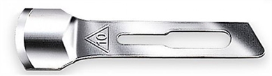 10x Hohlmeißel - Medi Klingen für Skalpellhalter, Kosmetex Hohlmeißelklinge, Figur 10