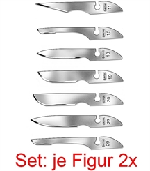 14x Bayha Skalpellklingen, Steril, Mix Klingenset von Kosmetex, einzeln verpackt 