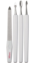 Maniküre / Pediküre Set, 4 tlg., mit Solingen Instrumenten für die Nagelpflege 