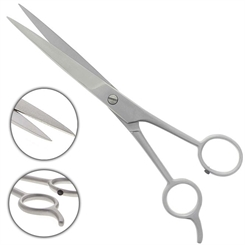 Haarschere aus rostfreiem INOX Edelstahl mit extra scharfem Hohlschliff 