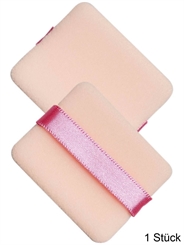 Puderquaste aus mikrofeinem Schaumstoff mit Band, 5x4 cm, zum Auftragen von Puder Make-Up 5x4 cm
