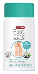 Titania Wellness Fussbad, Fußbadesalz, Reinigungsbad, Fußpflege, für beanspruchte, schwitzende Füße, gegen Fußgeruch, 250gr 