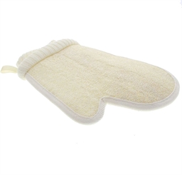 Luffa Massagehandschuh, Kosmetex Peelinghandschuh für Bad, Peeling und Massage 