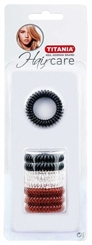 Haargummi Set, 8Stk., Telefonschnur-Haargummi, Spiral-Gummi aus Kunststoff, ohne Metall 