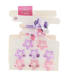 Haarschmuck Sets, Haargummis, Haarklammern und Clipse, Lila, Violett, Rosa 