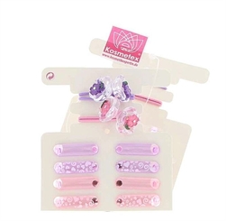 Haarschmuck Sets, Haargummis, Haarklammern und Clipse, Lila, Violett, Rosa 
