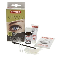Titania Effects, Schwarz, Augenbrauenfarbe, Entwickler, Wimpernfarbe, Komplett Färbeset mit Zubehör 
