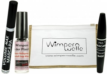 Wimpernwelle Wimpern in der Flasche Kit Deluxe. Traumhafte künstliche Wimpern mit Wimpernverlängerung, Mascara Set 