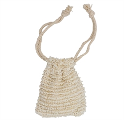 Kleines Seifensäckchen Kosmetex für Seifenreste, Seifschwamm zum Einseifen, Badeschwamm, Klein 9x8 cm 