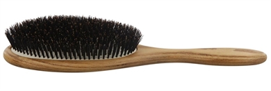 Haarbürste Natural Kosmetex, 100% Wildschwein-Borste Bürste und Griff aus Holz, Groß 24.5 x 8 cm 