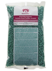 Kosmetex Brasil Wachsperlen Aloe Vera, dünn, weich, flexibel, Film-Wachs für soft and stretchy Waxing ohne Vliesstreifen, 800g 